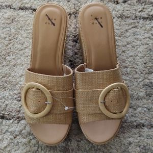 a new day Tan Sandals with Buckle